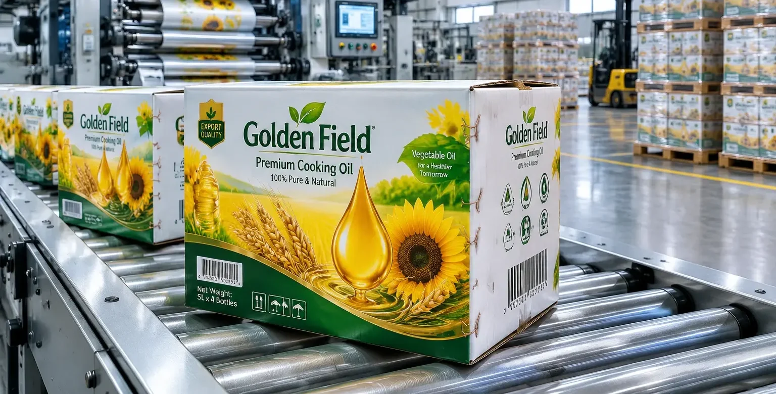 خط تولید کارتن روغن با قابلیت انبارداری پالت]